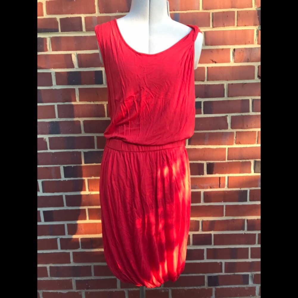 Theory Oirina Furrow Red Jersey Dress - NWT Sz P